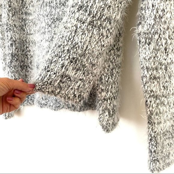 Lumiere crew neck sweater with  dolman cut sleeves, oversized, soft fuzzy knit - Picture 4 of 8